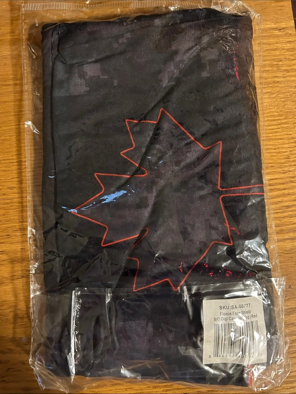 Soul of Adventure Frost Tech Fleece Face Shield - Black Canadian Flag Design